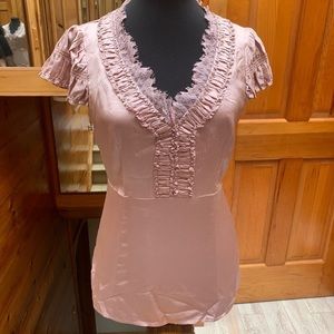 Nanette Lepore Silky Pink Blouse